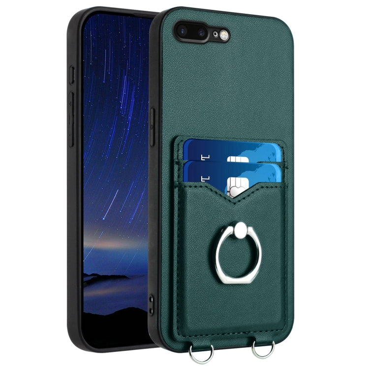 Custodia per cellulare con porta carte ad anello R20, For iPhone XS / X, For iPhone XR, For iPhone XS Max, For iPhone 8 Plus / 7 Plus