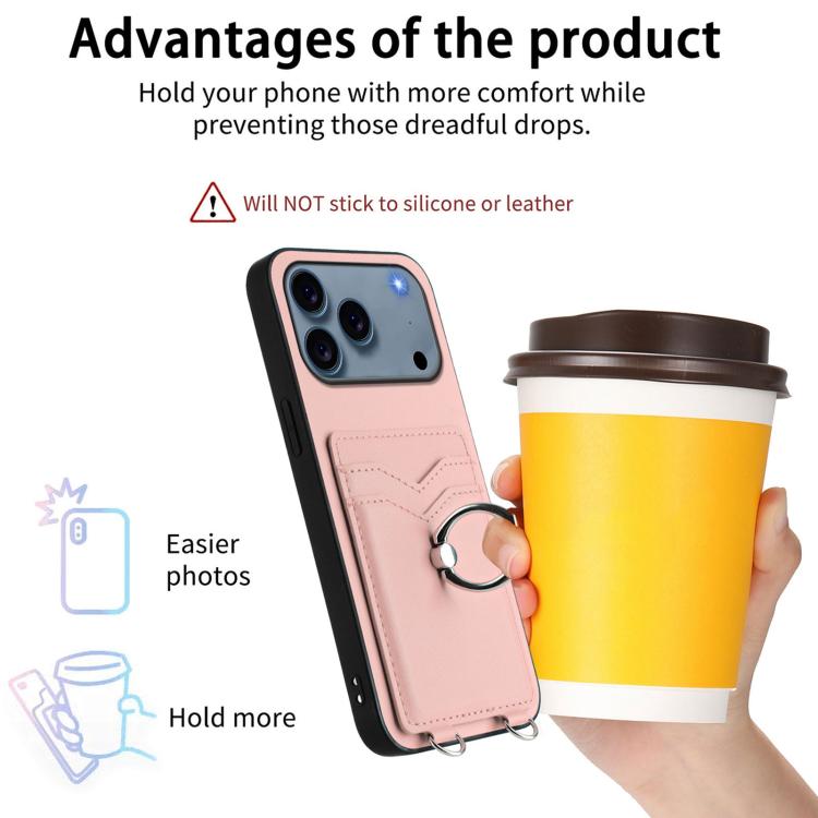 Custodia per cellulare con porta carte ad anello R20, For iPhone 17 Pro Max, For iPhone 17 Pro, For iPhone 17, For iPhone Air