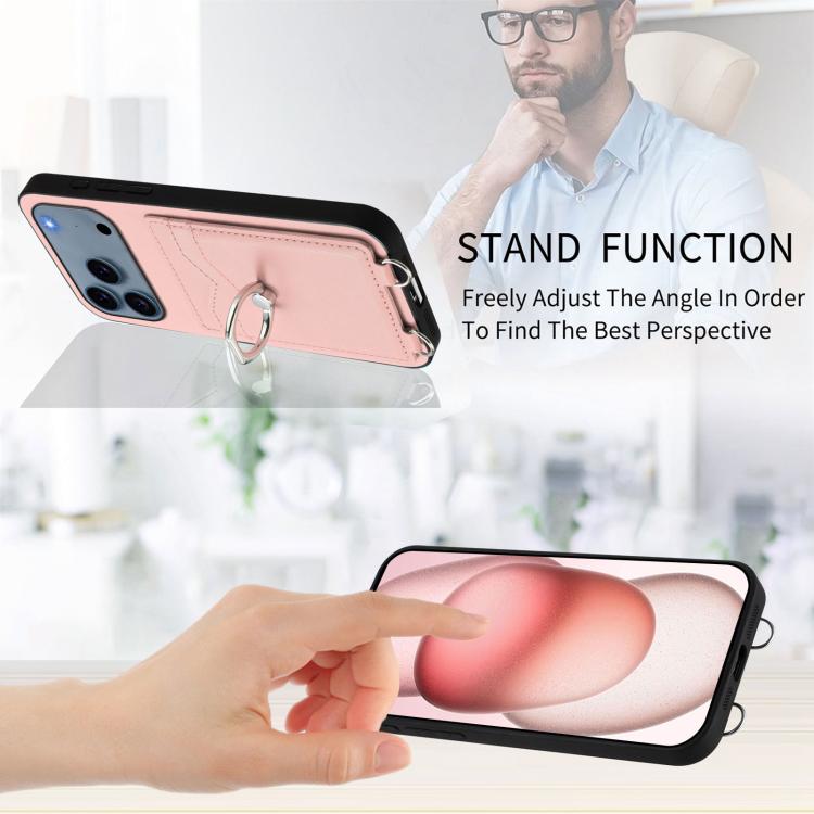 Custodia per cellulare con porta carte ad anello R20, For iPhone 17 Pro Max, For iPhone 17 Pro, For iPhone 17, For iPhone Air