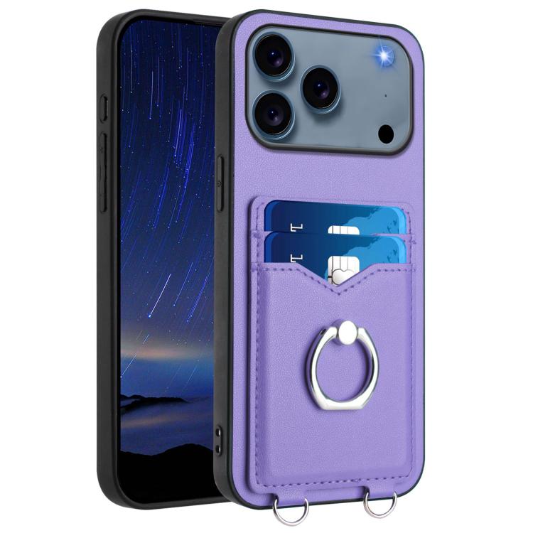 Custodia per cellulare con porta carte ad anello R20, For iPhone 17 Pro Max, For iPhone 17 Pro, For iPhone 17, For iPhone Air