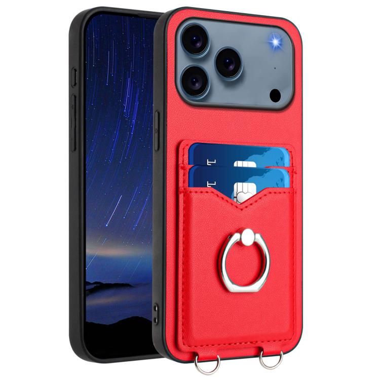 Custodia per cellulare con porta carte ad anello R20, For iPhone 17 Pro Max, For iPhone 17 Pro, For iPhone 17, For iPhone Air