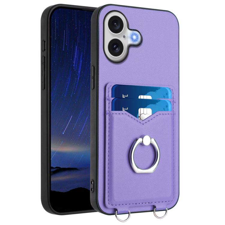 Custodia per cellulare con porta carte ad anello R20, For iPhone 17 Pro Max, For iPhone 17 Pro, For iPhone 17, For iPhone Air