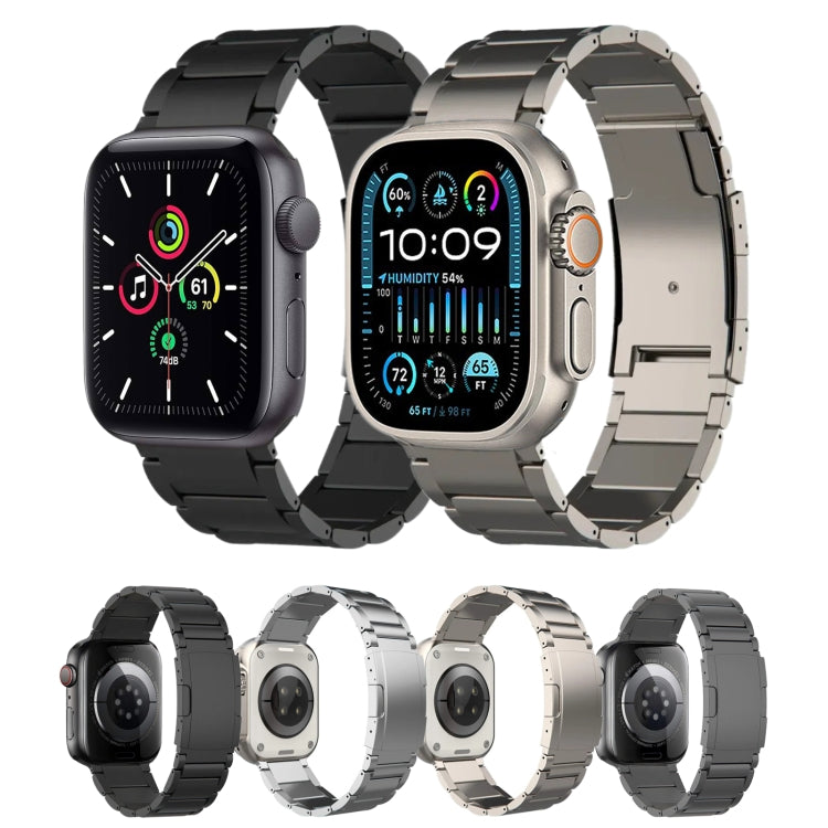 Cinturino per orologio in metallo titanio, For Apple Watch Series 7 41mm, For Apple Watch Series 7 45mm, For Apple Watch SE 40mm, For Apple Watch SE 44mm, For Apple Watch Series 6 40mm, For Apple Watch Series 6 44mm