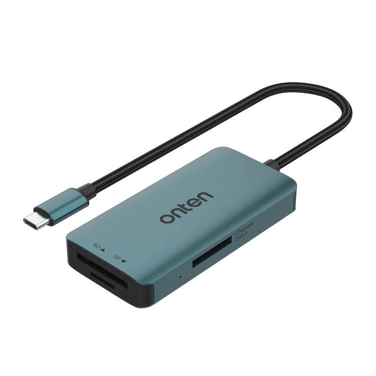 Lettore di schede Onten C12 3 in 1 da USB-C / Type-C a CFepress Type-A e SD e TF, C12