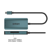 Onten C13 Lettore di schede 3 in 1 da USB-C/Tipo-C a XQD e SD e TF, C13