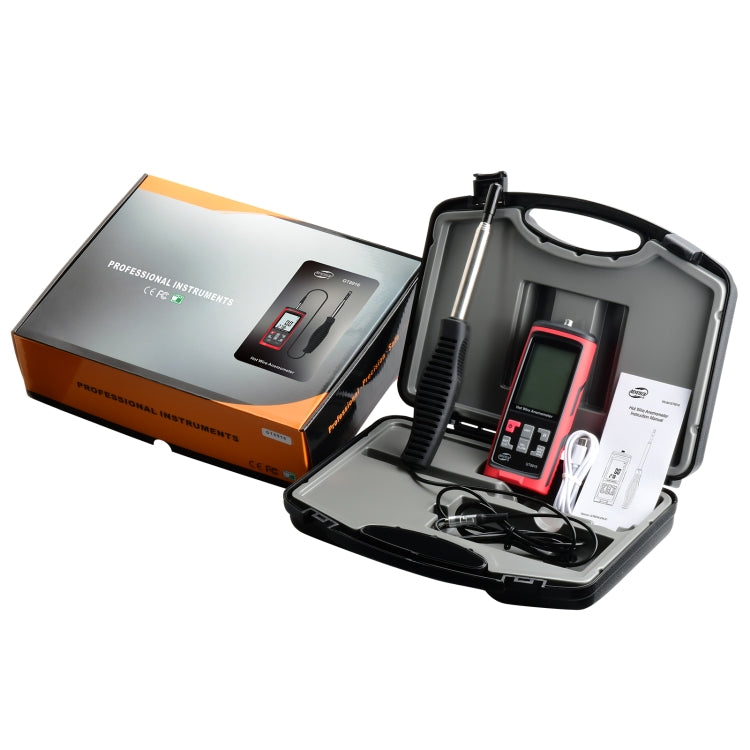 Anemometro digitale portatile a filo caldo LCD BENETECH GT8616, GT8616 Hot Wire Anemometer