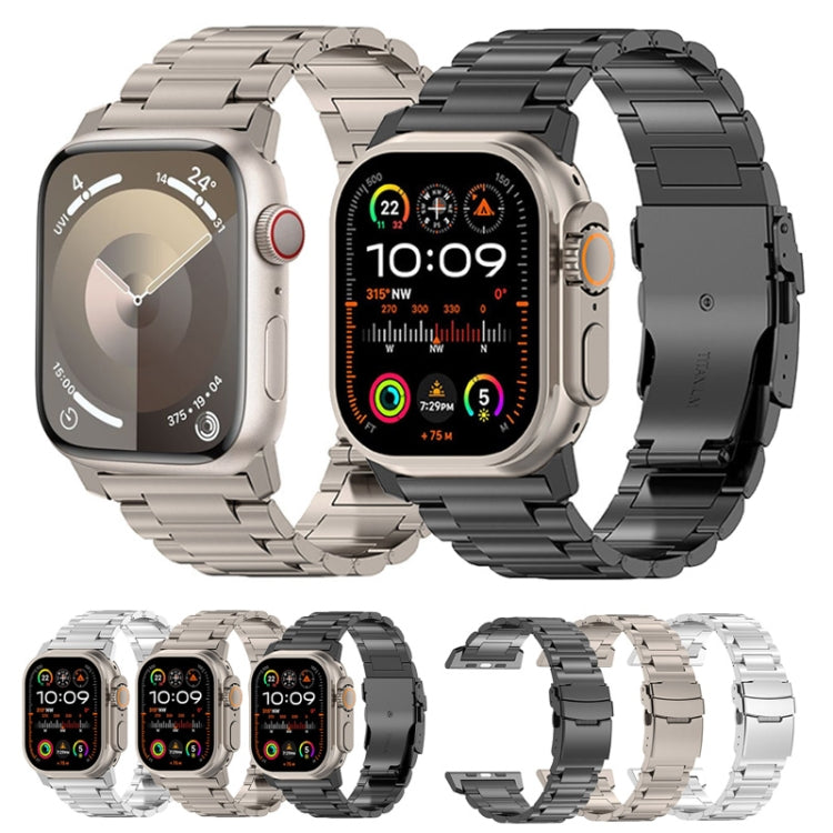 Cinturino per orologio in lega di titanio con fibbia di sicurezza da 26 mm, For Apple Watch Series 6 44mm, For Apple Watch Series 5 44mm, For Apple Watch Series 4 44mm, For Apple Watch Series 3 42mm