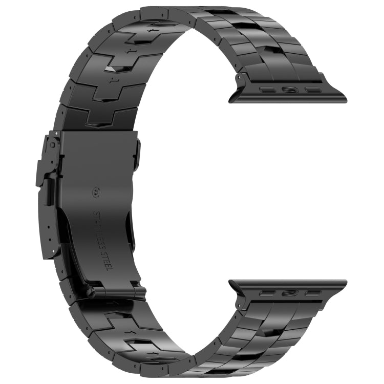 Cinturino per orologio in lega di titanio con fibbia di sicurezza Rice Ears, For Apple Watch SE 2023 44mm, For Apple Watch Ultra 2 49mm, For Apple Watch Series 9 45mm, For Apple Watch Ultra 49mm, For Apple Watch Series 8 45mm, For Apple Watch SE 2022 4...