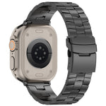 Cinturino per orologio in lega di titanio con fibbia di sicurezza Rice Ears, For Apple Watch SE 2023 44mm, For Apple Watch Ultra 2 49mm, For Apple Watch Series 9 45mm, For Apple Watch Ultra 49mm, For Apple Watch Series 8 45mm, For Apple Watch SE 2022 4...