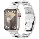 Cinturino per orologio in lega di titanio con fibbia di sicurezza Rice Ears, For Apple Watch SE 2023 44mm, For Apple Watch Ultra 2 49mm, For Apple Watch Series 9 45mm, For Apple Watch Ultra 49mm, For Apple Watch Series 8 45mm, For Apple Watch SE 2022 4...