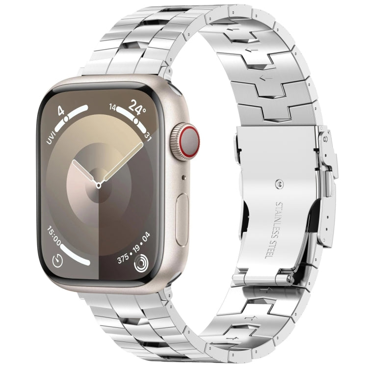 Cinturino per orologio in lega di titanio con fibbia di sicurezza Rice Ears, For Apple Watch SE 2023 44mm, For Apple Watch Ultra 2 49mm, For Apple Watch Series 9 45mm, For Apple Watch Ultra 49mm, For Apple Watch Series 8 45mm, For Apple Watch SE 2022 4...