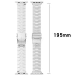 Cinturino per orologio in lega di titanio con fibbia di sicurezza Rice Ears, For Apple Watch SE 2023 44mm, For Apple Watch Ultra 2 49mm, For Apple Watch Series 9 45mm, For Apple Watch Ultra 49mm, For Apple Watch Series 8 45mm, For Apple Watch SE 2022 4...