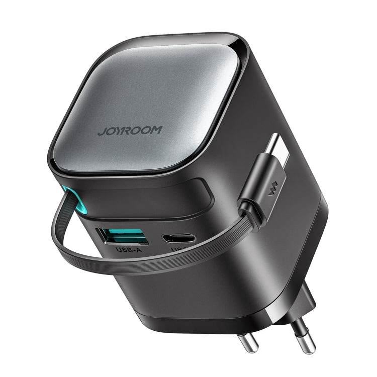Caricabatterie GaN 65W 2 porte con cavo retrattile