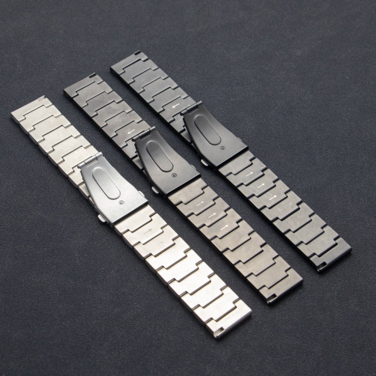 Cinturino per orologio in lega di titanio con fibbia piatta a tre piante, 22mm