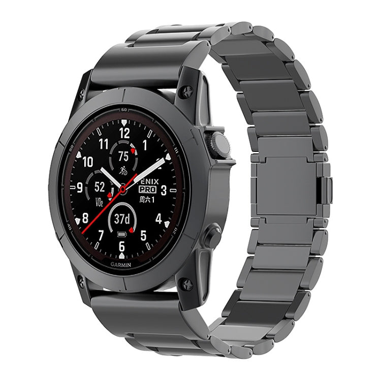 Cinturino per orologio in metallo con fibbia magnetica a tre perline da 22 mm e sgancio rapido, For Garmin Fenix 7 / Forerunner 965