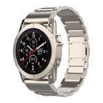 Cinturino per orologio in metallo con fibbia magnetica a tre perline da 22 mm e sgancio rapido, For Garmin Fenix 7 / Forerunner 965