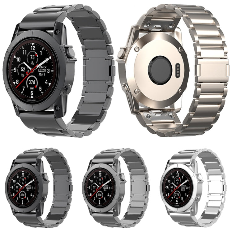 Cinturino per orologio in metallo con fibbia magnetica a tre perline da 22 mm e sgancio rapido, For Garmin Fenix 7 / Forerunner 965