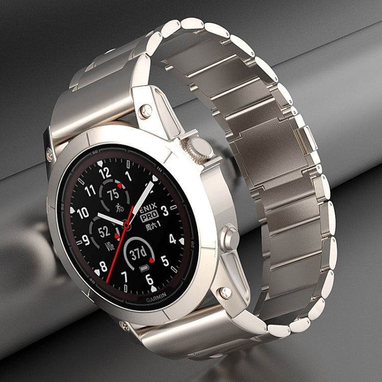 Cinturino per orologio in metallo con fibbia magnetica a tre perline da 22 mm e sgancio rapido, For Garmin Fenix 7 / Forerunner 965
