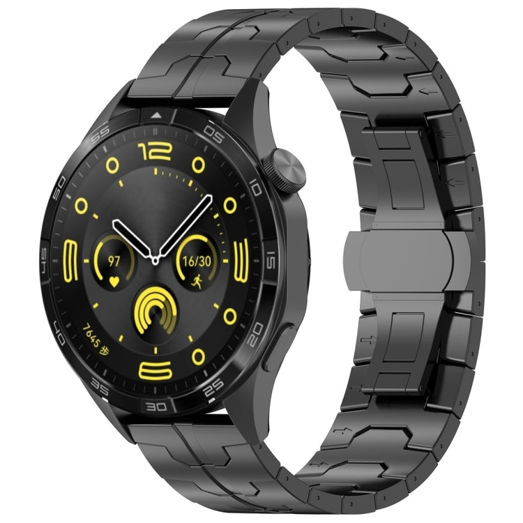Cinturino per orologio in lega di titanio con fibbia a farfalla, 22mm