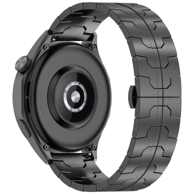 Cinturino per orologio in lega di titanio con fibbia a farfalla, 22mm