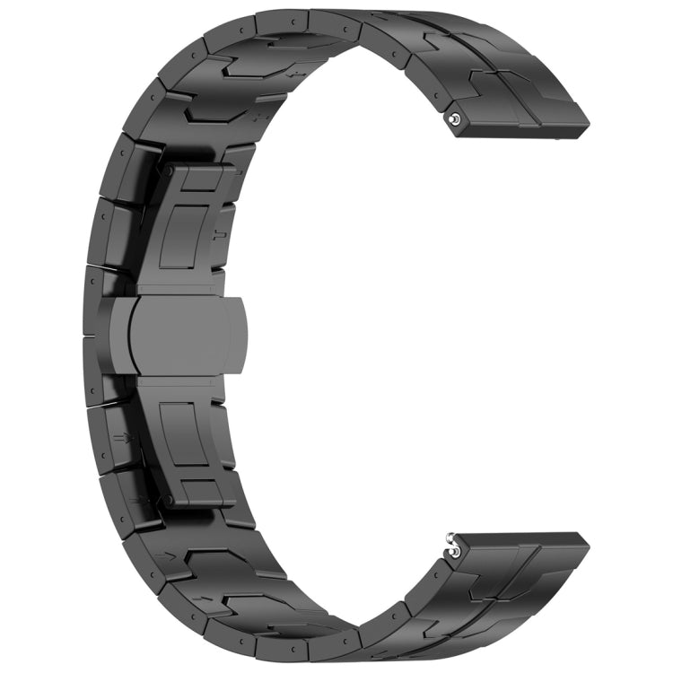 Cinturino per orologio in lega di titanio con fibbia a farfalla, 22mm