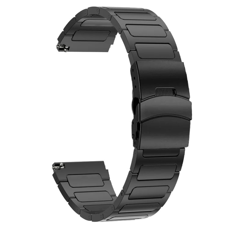 Cinturino per orologio in lega di titanio con doppia fibbia di sicurezza, 22mm