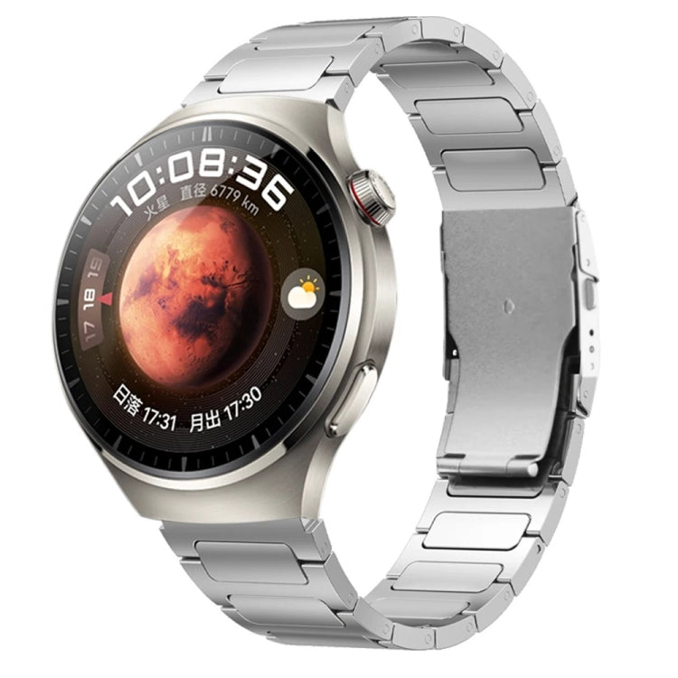 Cinturino per orologio in lega di titanio con doppia fibbia di sicurezza, 22mm