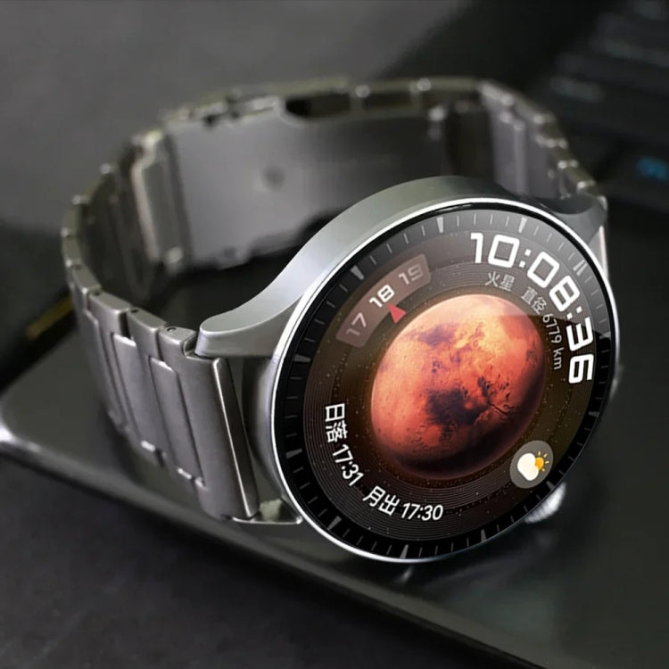 Cinturino per orologio in lega di titanio con doppia fibbia di sicurezza, 22mm