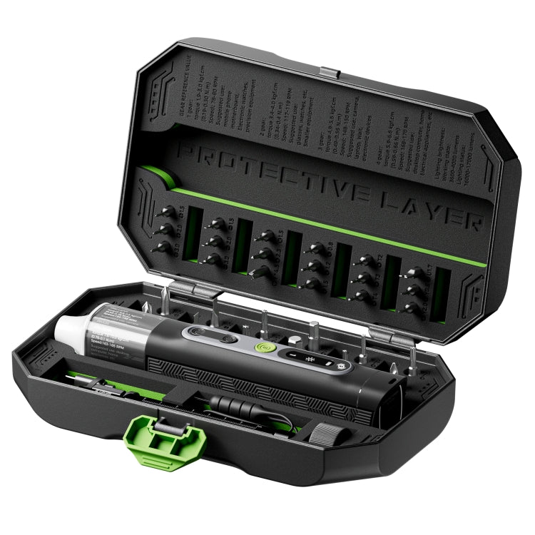 JAKEMY JM-8196 35 in 1 Dual Dynamics Precision Electric Screwdriver Set with Adaptive Torque / Triple Lighting Mode, JM-8196