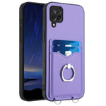 Custodia cellulare con porta carte e anello per Samsung Galaxy S21 FE 5G