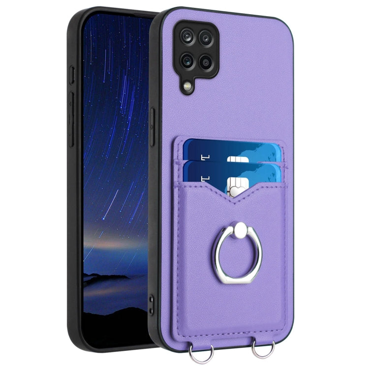 Custodia cellulare con porta carte e anello per Samsung Galaxy S21 FE 5G