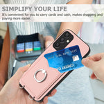 Custodia con porta carte e anello per Samsung Galaxy S23 Ultra 5G