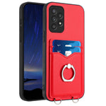 Custodia cellulare con porta carte e anello per Samsung Galaxy S21 FE 5G