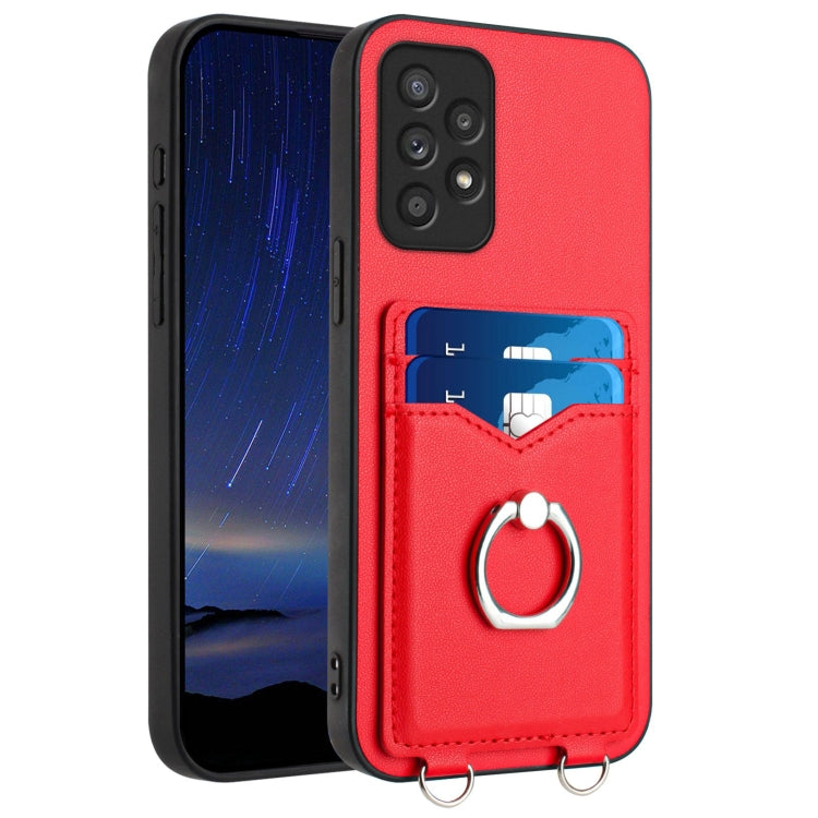 Custodia cellulare con porta carte e anello per Samsung Galaxy S21 FE 5G