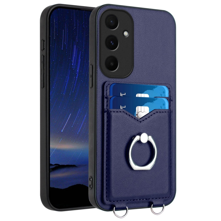 Custodia con porta carte e anello per Samsung Galaxy M55 e C55