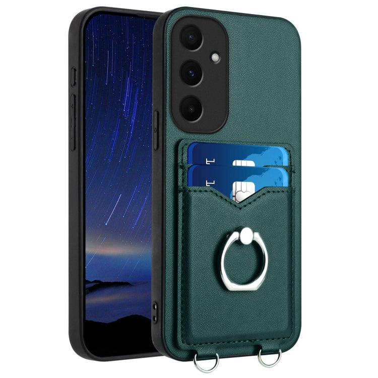Custodia con porta carte e anello per Samsung Galaxy M55 e C55
