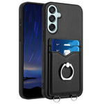 Custodia con porta carte e anello per Samsung Galaxy M55 e C55