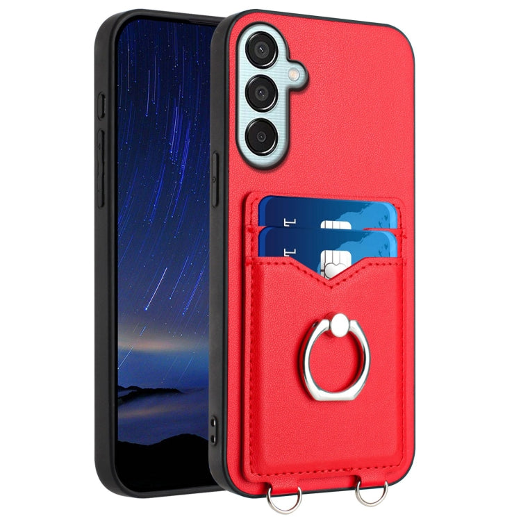 Custodia con porta carte e anello per Samsung Galaxy M55 e C55