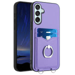 Custodia con porta carte e anello per Samsung Galaxy M55 e C55