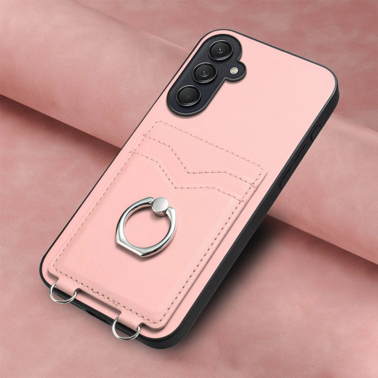 Custodia con porta carte e anello per Samsung Galaxy M55 e C55