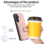 Custodia con porta carte e anello per Samsung Galaxy M55 e C55