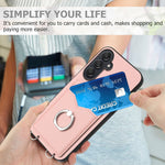 Custodia con porta carte e anello per Samsung Galaxy M55 e C55