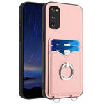 Custodia per cellulare con porta carte e anello per Samsung Galaxy S20 FE