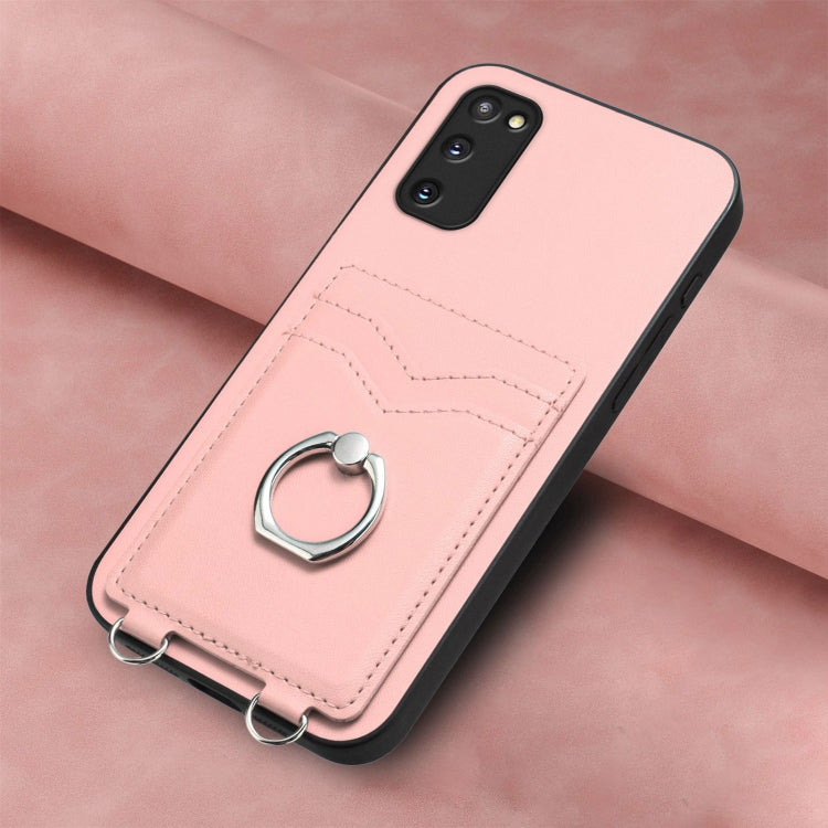 Custodia per cellulare con porta carte e anello per Samsung Galaxy S20 FE