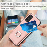 Custodia per cellulare con porta carte e anello per Samsung Galaxy S20 FE