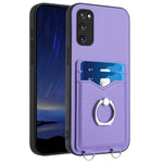 Custodia per cellulare con porta carte e anello per Samsung Galaxy S20 FE