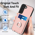 Custodia cellulare con porta carte e anello per Samsung Galaxy S21 FE 5G