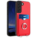 Custodia con porta carte e anello per Samsung Galaxy S22 Ultra 5G
