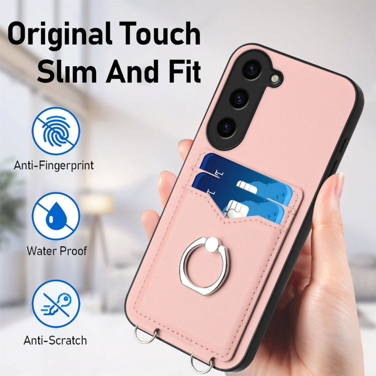 Custodia con porta carte e anello per Samsung Galaxy S23 FE 5G