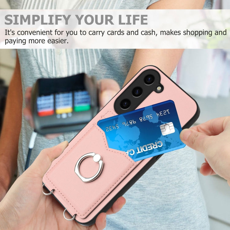 Custodia con porta carte e anello per Samsung Galaxy S23 FE 5G